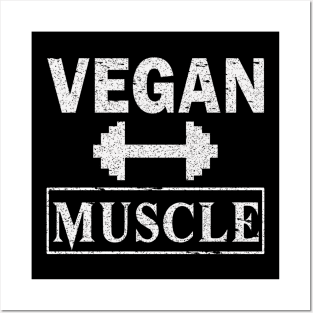 Vegan Muscle | Vintage favorite tee Posters and Art